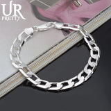 925 Silver Bracelet Sideways Silver Bracelet 6MM8MM10MM12MM