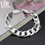 925 Silver Bracelet Sideways Silver Bracelet 6MM8MM10MM12MM