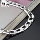 925 Silver Bracelet Sideways Silver Bracelet 6MM8MM10MM12MM
