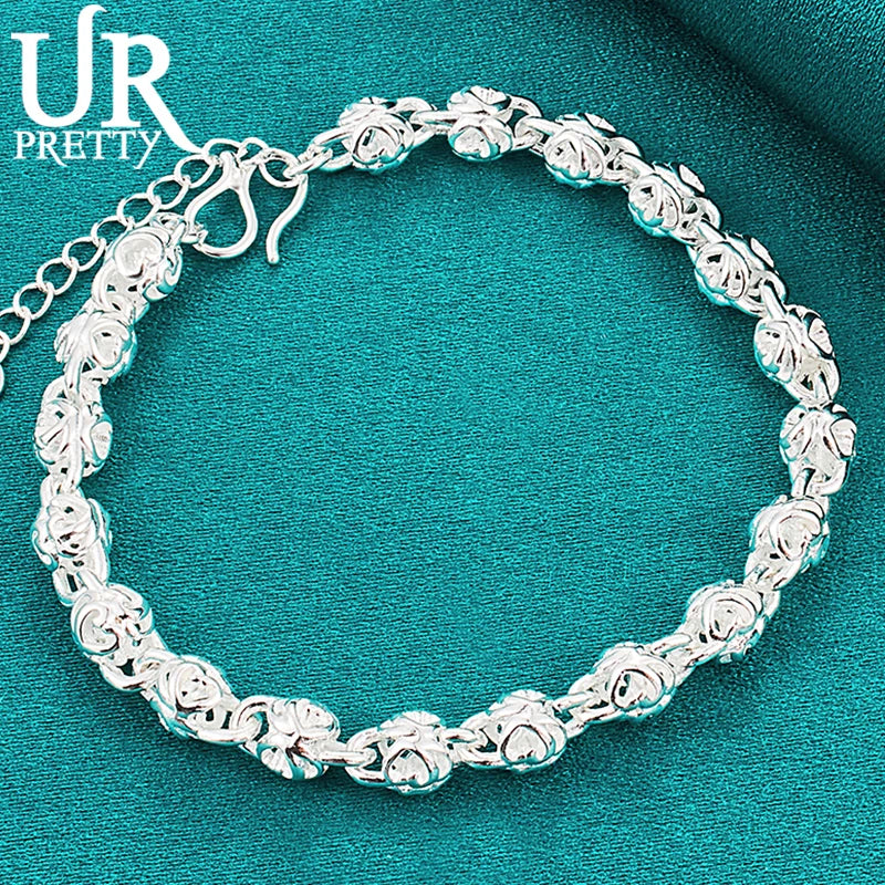925 Silver Devil Fruit Chain Bracelet for Men Women