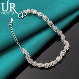 925 Silver Devil Fruit Chain Bracelet for Men Women