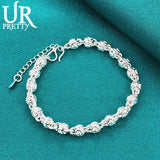 925 Silver Devil Fruit Chain Bracelet for Men Women