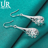 925 Silver Water Drop Earring Wedding Jewelry Gift