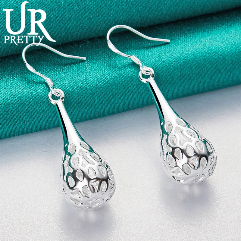 925 Silver Water Drop Earring Wedding Jewelry Gift