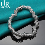 925 Silver Multi-Ring Chain Bracelet for Wedding Party