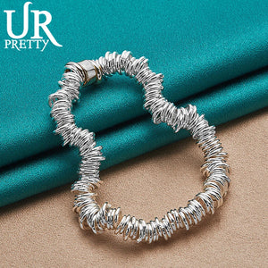 925 Silver Multi-Ring Chain Bracelet for Wedding