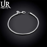 Arrival 925 Sterling Silver Snake Chain Bracelet 3mm Wedding Party Gift