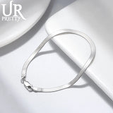 925 Silver 4mm Blade Snake Bone Bracelet 20cm