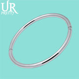 925 Sterling Silver Bangle Smooth Solid Female Charm Jewelry