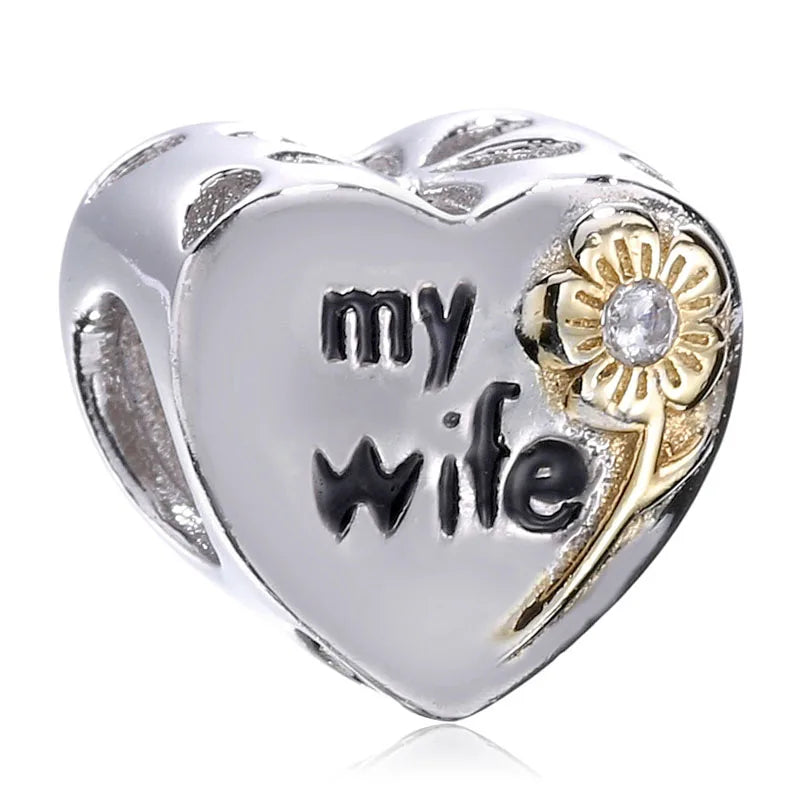 USD Money Bag Love Heart My Wife Lucky Cat Charm