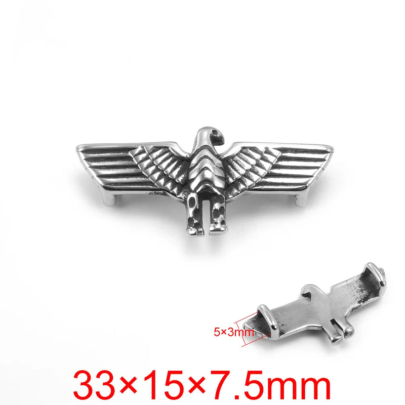 Stainless Steel Eagle Slide Charms for Bracelet Making DIY Costume Jewellery