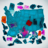 US Map Epoxy Resin Mold Serving Plate Tray Silicone Mould DIY Craft