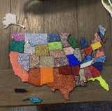 US Map Epoxy Resin Mold Serving Plate Tray Silicone Mould DIY Craft