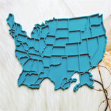 US Map Epoxy Resin Mold Serving Plate Tray Silicone Mould DIY Craft