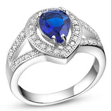 Green Micro Pave Anniversary Ring for Women