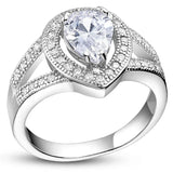 Green Micro Pave Anniversary Ring for Women