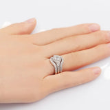 US Women's 3-Piece Engagement Ring Set Jewelry Accessory RA0346