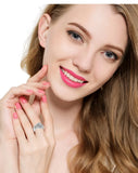 US Women's 3-Piece Engagement Ring Set Jewelry Accessory RA0346