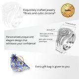 US Women's 3-Piece Engagement Ring Set Jewelry Accessory RA0346