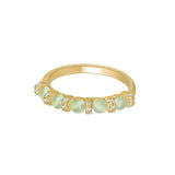 US Size 7 Women Green Opals Rings Copper Ring Party Jewelry Creative