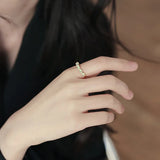 US Size 7 Women Green Opals Rings Copper Ring Party Jewelry Creative