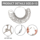 US Sizes 0-13 Metal Ring Sizer Gauge Set with Mallet Hammer