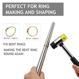 US Sizes 0-13 Metal Ring Sizer Gauge Set with Mallet Hammer