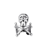 US Dark Skull Ear Clip Retro Gothic Punk Hip-Hop Halloween Earrings