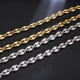 7MM 9MM Stainless Steel Rope Link Chain Necklaces