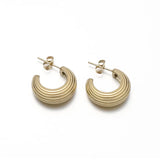 Chunky Hoop Earrings Stainless Steel 18K Plated Waterproof