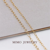 14K Filled Extension Chain Round O Chain Gilt Layer DIY Material
