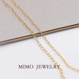 14K Filled Extension Chain Round O Chain Gilt Layer DIY Material