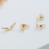 14K Filled Thread Buckle Bean Tooth Buckle Double Ear Double Side Buckle