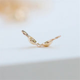 14K Filled Thread Buckle Bean Tooth Buckle Double Ear Double Side Buckle