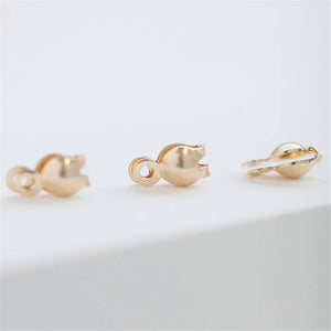 14K Filled Thread Buckle Bean Tooth Buckle Double Ear Double Side Buckle