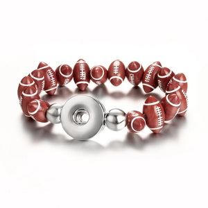 Sports Snap Button Bangle Bracelet Charm Jewelry for Men Women