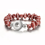 Sports Snap Button Bangle Bracelet Charm Jewelry for Men Women