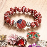 Sports Snap Button Bangle Bracelet Charm Jewelry for Men Women