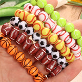 Sports Snap Button Bangle Bracelet Charm Jewelry for Men Women
