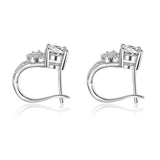 925 Silver Stud Earrings with Zircon Stones