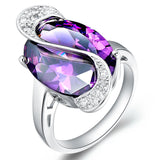 Rainbow Crystal Infinity Ring for Women Costume Jewelry