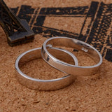 Silver Female Couple Wedding Rings Set J019
