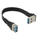USB 3.0 Flat Extension Cable 10cm Right Angle