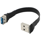 USB 3.0 Flat Extension Cable 10cm Right Angle