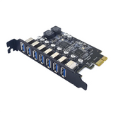 7 Port USB 3.0 PCI Adapter Expansion Card for Desktop PCs