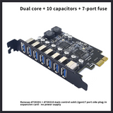 7 Port USB 3.0 PCI Adapter Expansion Card for Desktop PCs