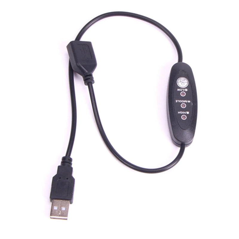 USB Temperature Controller Heater Thermostat 3-Speed Adjustable