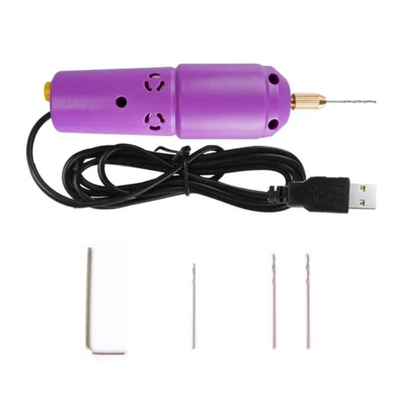 USB Mini Electric Drill Circuit Board Jewelry Punching Machine DIY Craft Tool