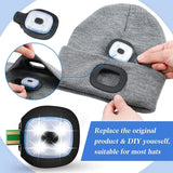 USB Rechargeable Light for LED Knit Beanie Hat, 4 Pieces