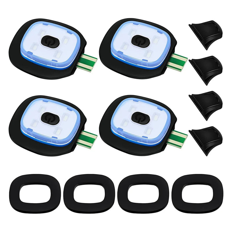 USB Rechargeable Light for LED Knit Beanie Hat, 4 Pieces